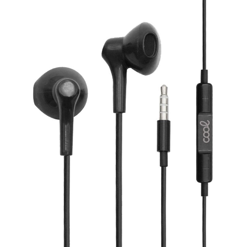 Auriculares 3,5 mm COOL Bora Stereo Con Micro Negro