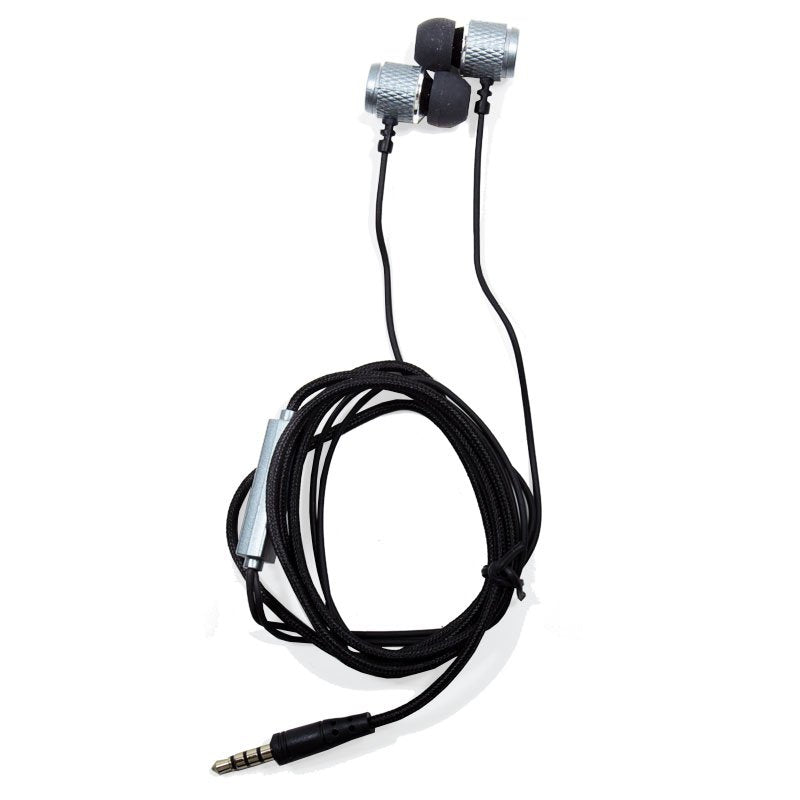 Auriculares 3,5 mm COOL Metalizado Stereo Con Micro Plata