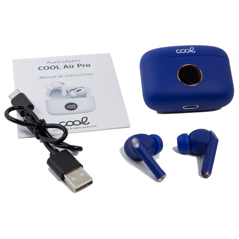 Auriculares Stereo Bluetooth Earbuds Lcd COOL AIR PRO Azul