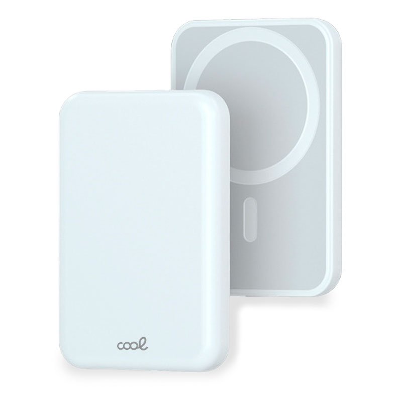 Bateria Externa Universal MAGNÉTICA Power Bank Qi 5000 mAh COOL Blanco