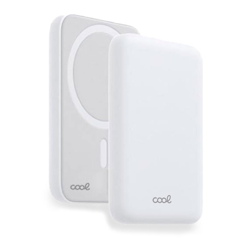 Bateria Externa Universal MAGNÉTICA Power Bank Qi 5000 mAh COOL Blanco