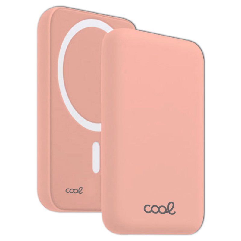 Bateria Externa Universal MAGNÉTICA Power Bank Qi 5000 mAh COOL Rosa