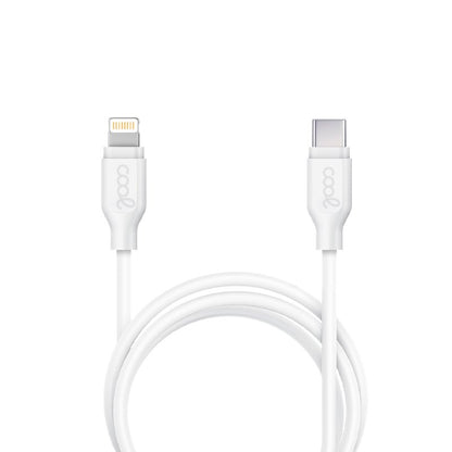 Cable USB Compatible COOL Universal TIPO-C a Lightning (1.2 metros) Blanco