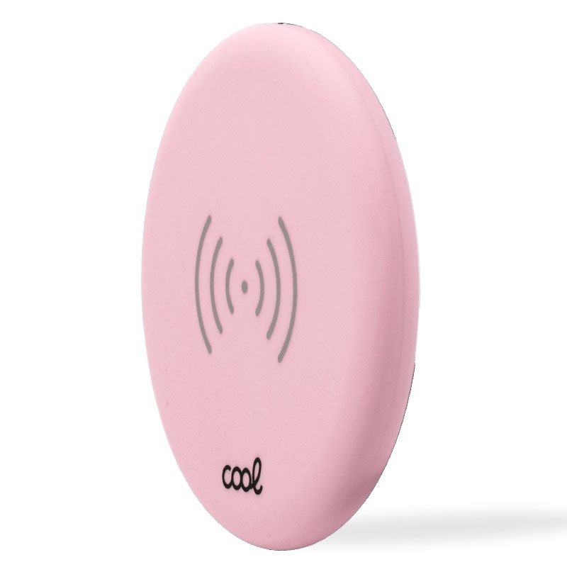 Dock Base Cargador Smartphones Inalámbrico Qi COOL Universal Rosa