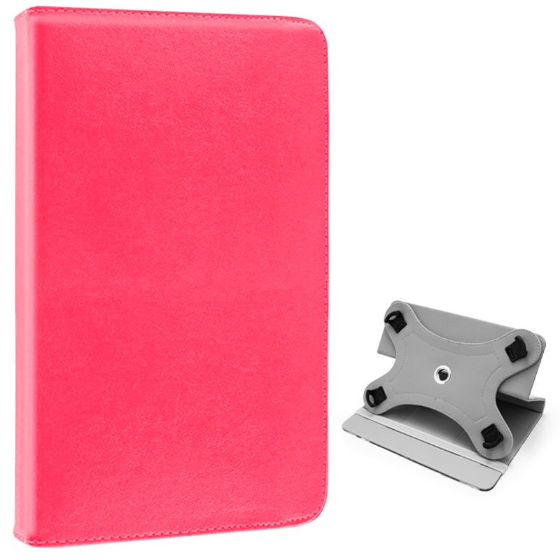 Funda COOL Ebook / Tablet 9.7 - 10.3 pulg Liso Rosa Giratoria (Panorámica)