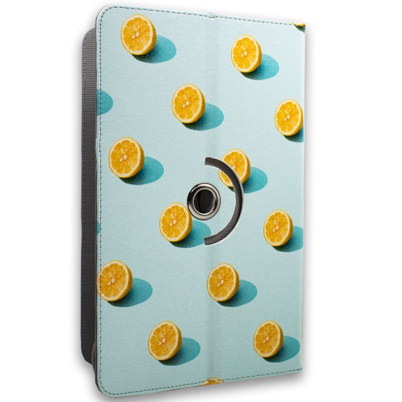 Funda COOL Ebook / Tablet 9.7 - 10.3 pulg Polipiel Limones Giratoria (Panorámica)