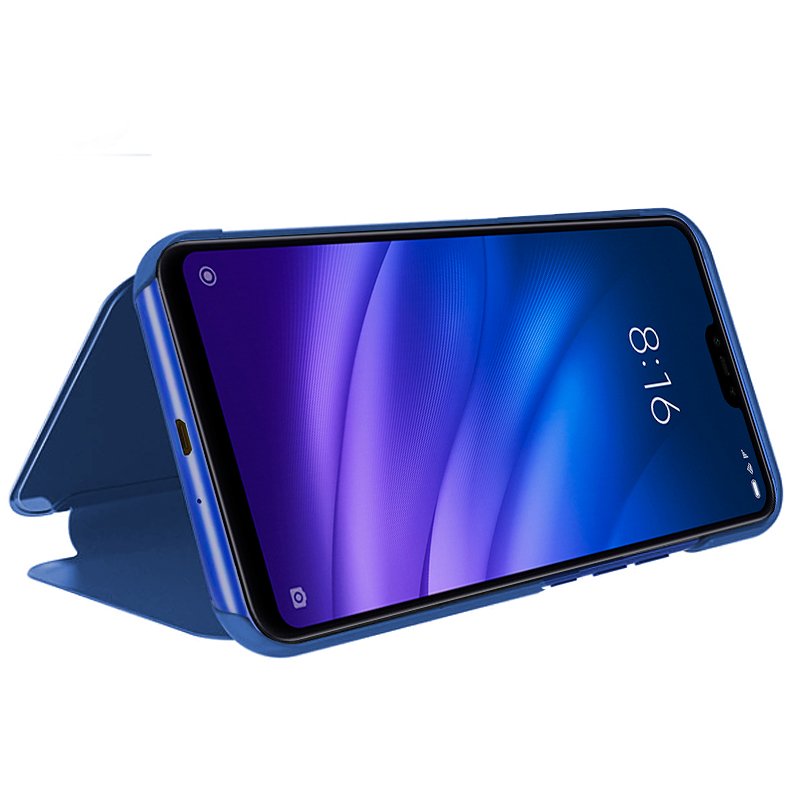Funda COOL Flip Cover para Xiaomi Mi 8 Lite Clear View Azul