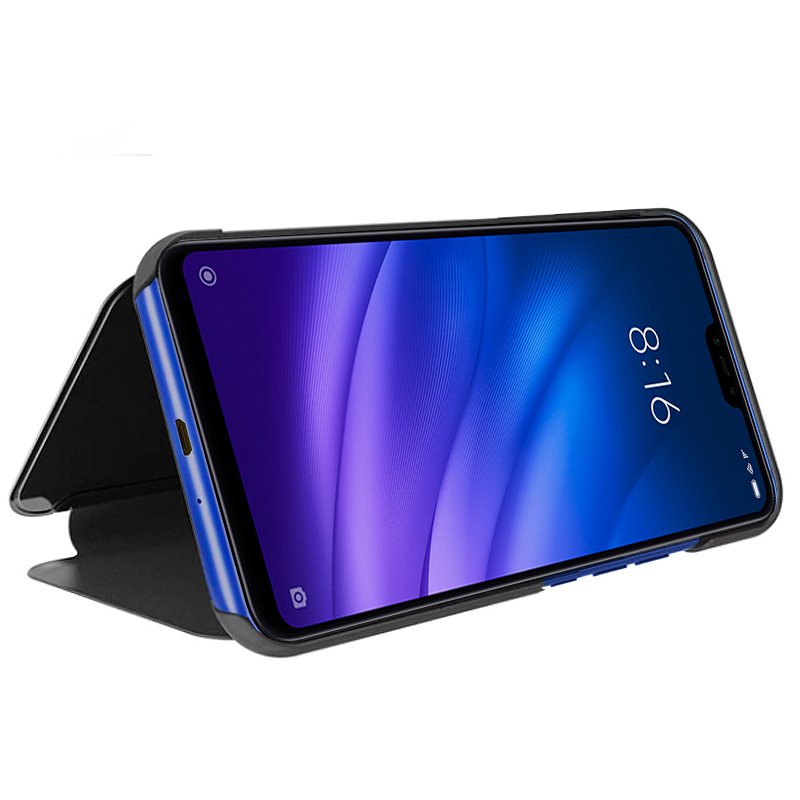 Funda COOL Flip Cover para Xiaomi Mi 8 Lite Clear View Negro
