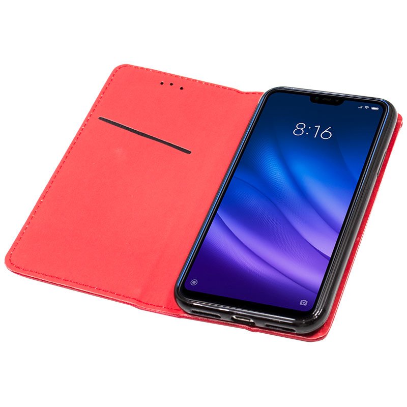 Funda COOL Flip Cover para Xiaomi Mi 8 Lite Liso Rojo
