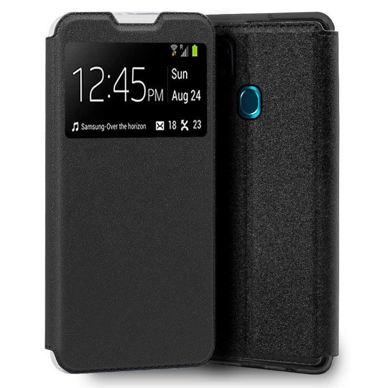 Funda COOL Flip Cover para ZTE Blade 10 Smart Liso Negro