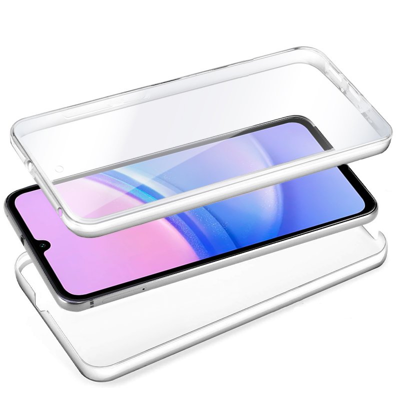 Funda COOL Silicona 3D para Samsung A155 Galaxy A15 / A15 5G (Transparente Frontal + Trasera)