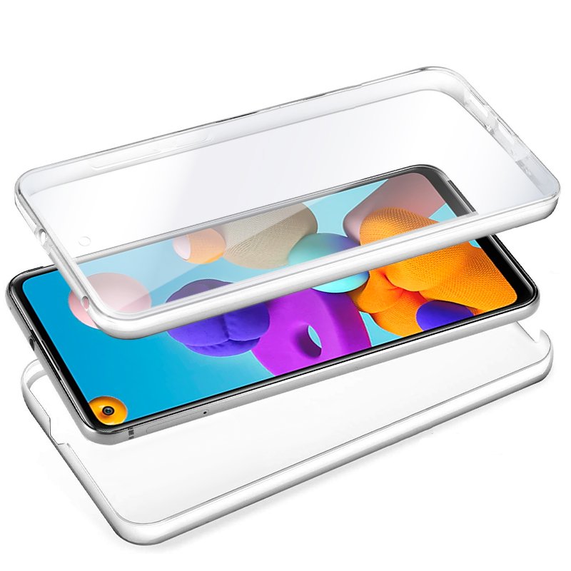 Funda COOL Silicona 3D para Samsung A217 Galaxy A21s (Transparente Frontal + Trasera)