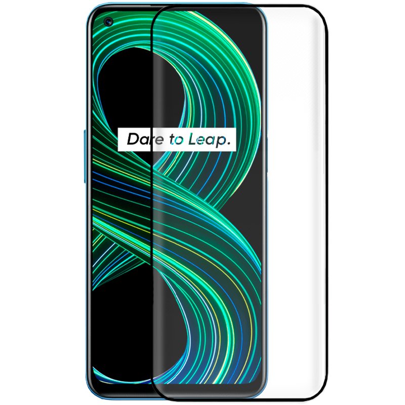 Protector Pantalla Cristal Templado COOL para Realme 8 5G / Narzo 30 5G (FULL 3D Negro)