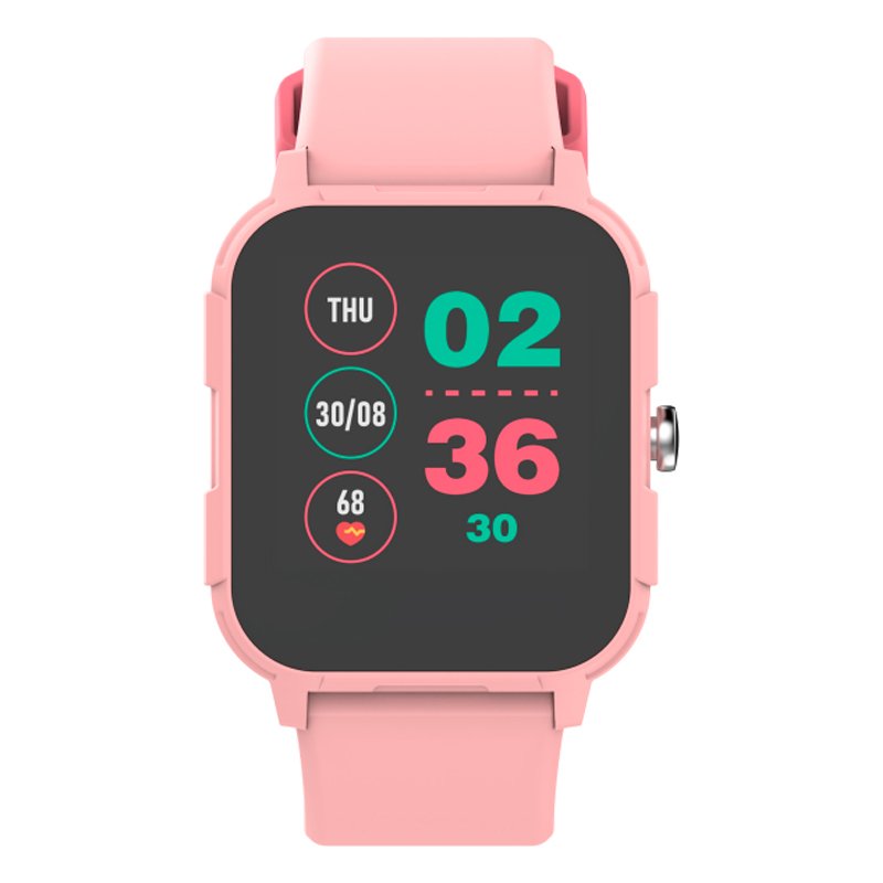 Smartwatch COOL Junior Silicona Rosa (Salud, Deporte, Sueño, IP68, Juegos)