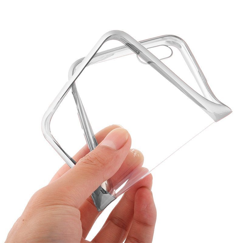 Carcasa COOL para Huawei P30 Borde Metalizado (Plata)