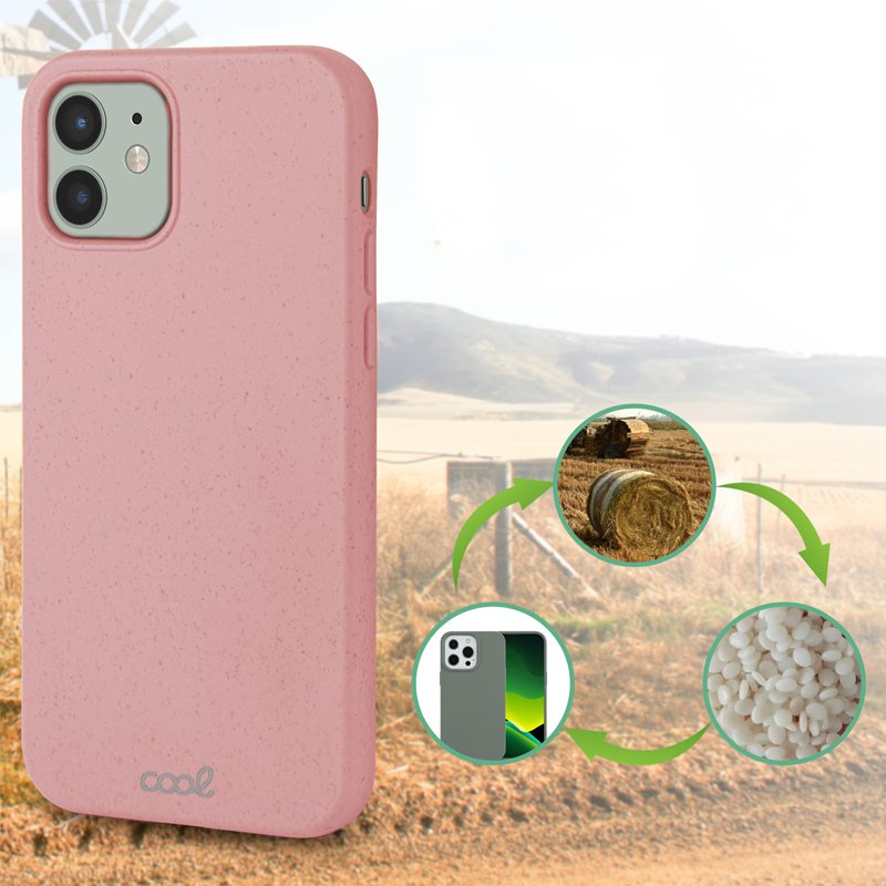 Carcasa COOL para iPhone 12 / 12 Pro Eco Biodegradable Rosa