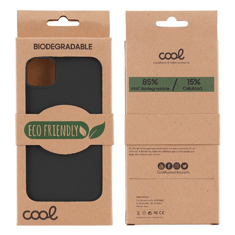 Carcasa COOL para Samsung S918 Galaxy S23 Ultra Eco Biodegradable Negro