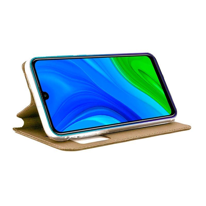 Funda COOL Flip Cover para Huawei P Smart 2020 Liso Dorado