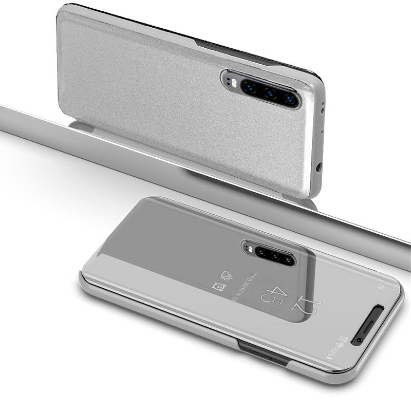 Funda COOL Flip Cover para Huawei P30 Clear View Plata