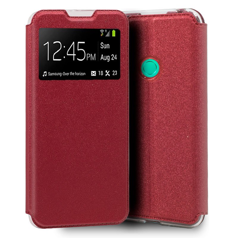 Funda COOL Flip Cover para Huawei P40 Lite E Liso Rojo