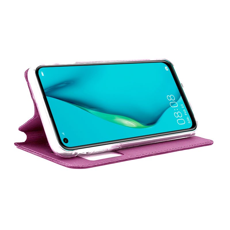 Funda COOL Flip Cover para Huawei P40 Lite Liso Rosa