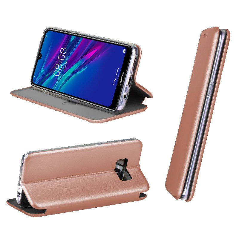 Funda COOL Flip Cover para Huawei Y6 (2019) / Y6s / Honor 8A Elegance Rose Gold