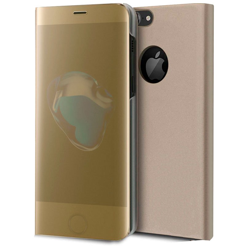 Funda COOL Flip Cover para iPhone 7 / 8 / SE (2020) / SE (2022) Clear View Dorado