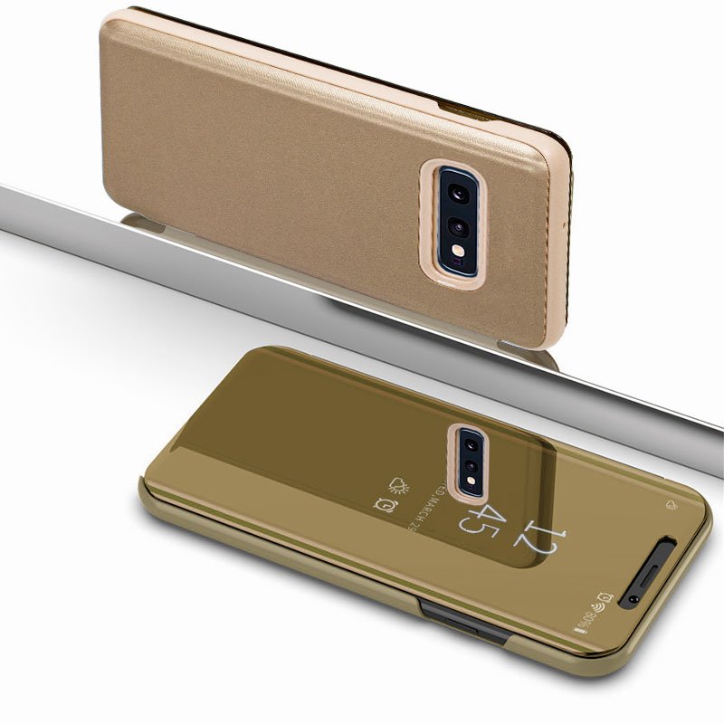 Funda COOL Flip Cover para Samsung G970 Galaxy S10e Clear View Dorado