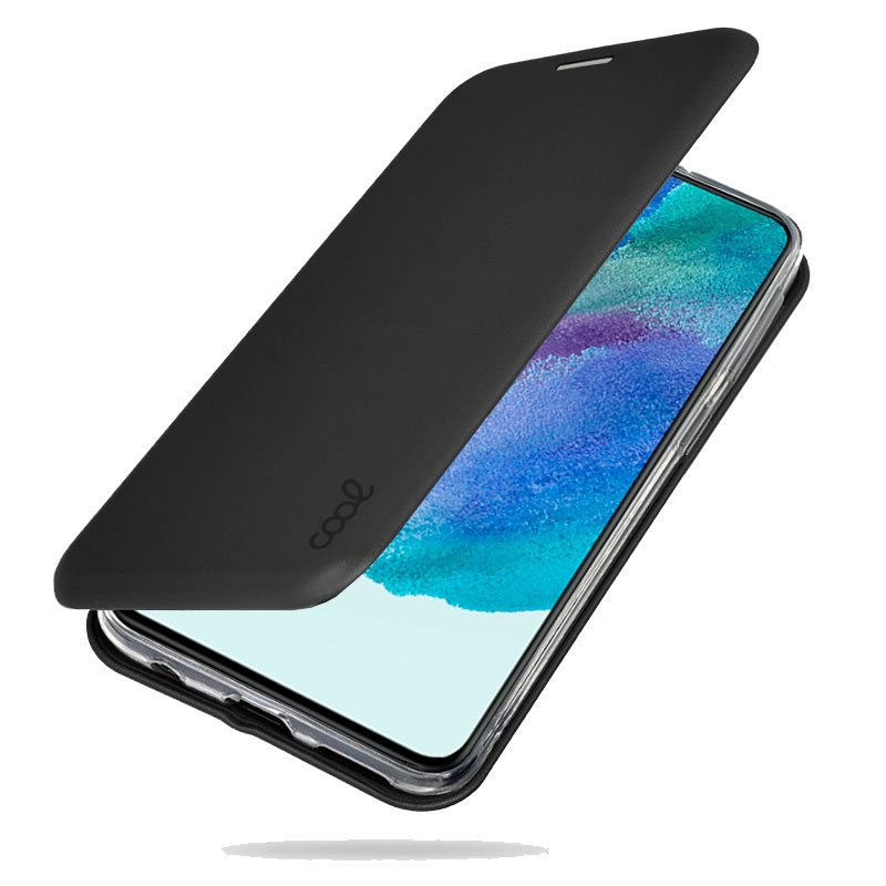 Funda COOL Flip Cover para Samsung G990B Galaxy S21 FE Elegance Negro