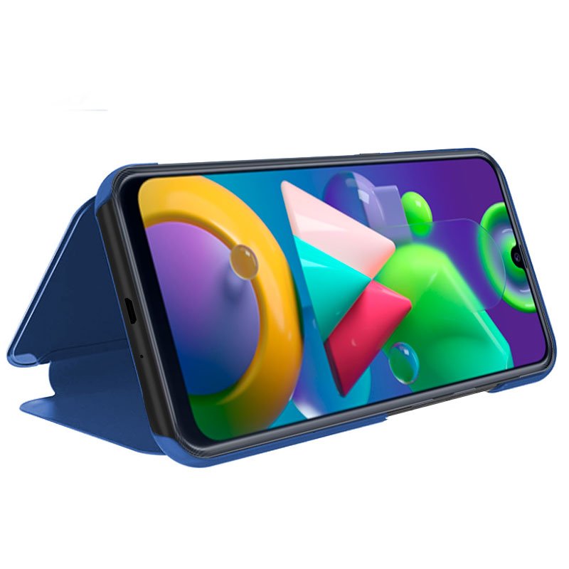 Funda COOL Flip Cover para Samsung M215 Galaxy M21 / M31 Clear View Azul