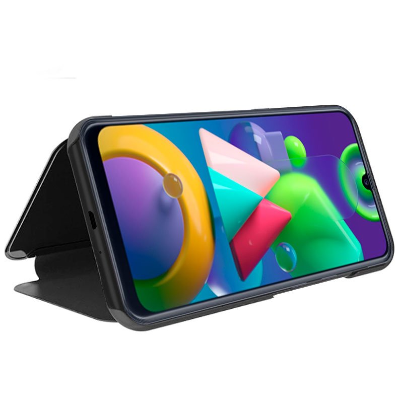 Funda COOL Flip Cover para Samsung M215 Galaxy M21 / M31 Clear View Negro