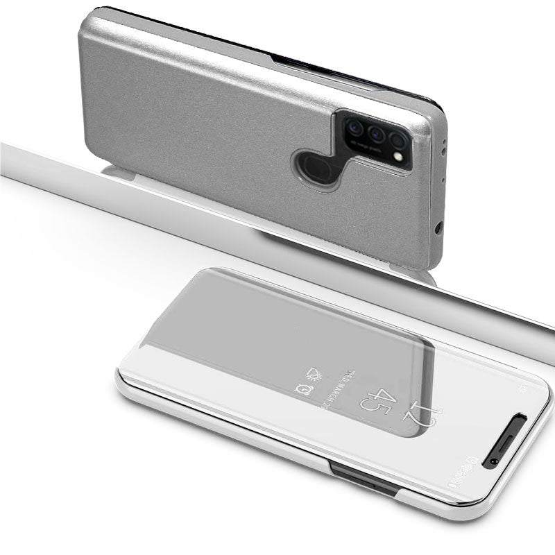 Funda COOL Flip Cover para Samsung M215 Galaxy M21 / M31 Clear View Plata