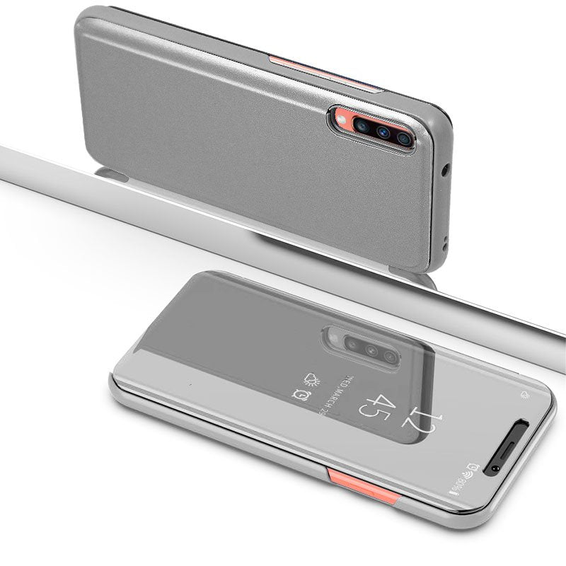 Funda COOL Flip Cover para Xiaomi Mi 9 SE Clear View Plata