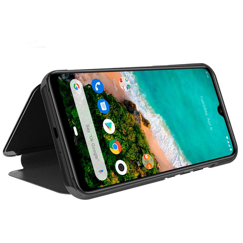 Funda COOL Flip Cover para Xiaomi Mi A3 Clear View Negro