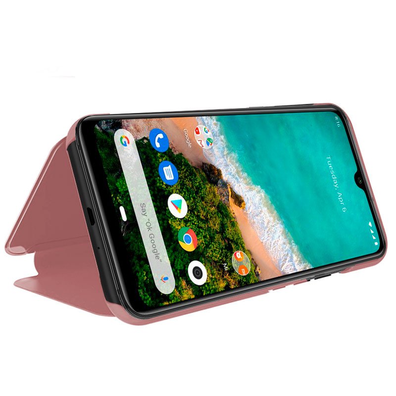 Funda COOL Flip Cover para Xiaomi Mi A3 Clear View Rosa
