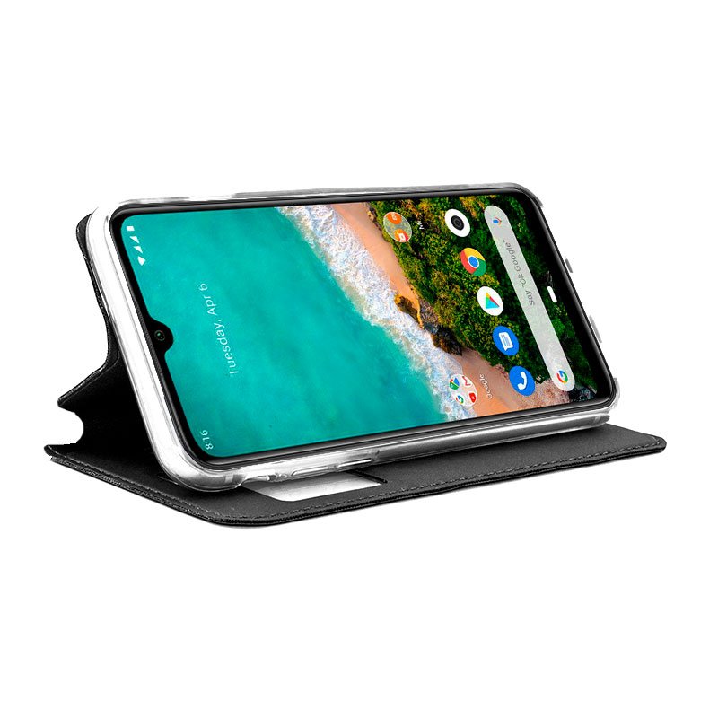 Funda COOL Flip Cover para Xiaomi Mi A3 Liso Negro