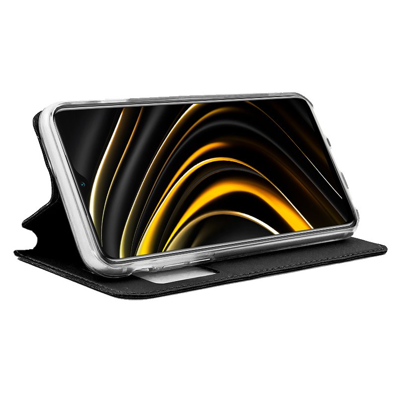 Funda COOL Flip Cover para Xiaomi Pocophone M3 / Redmi 9T Liso Negro