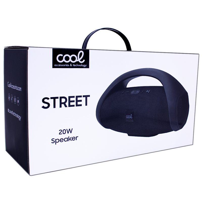 Altavoz Música Universal Bluetooth Marca COOL Street (20W) Negro