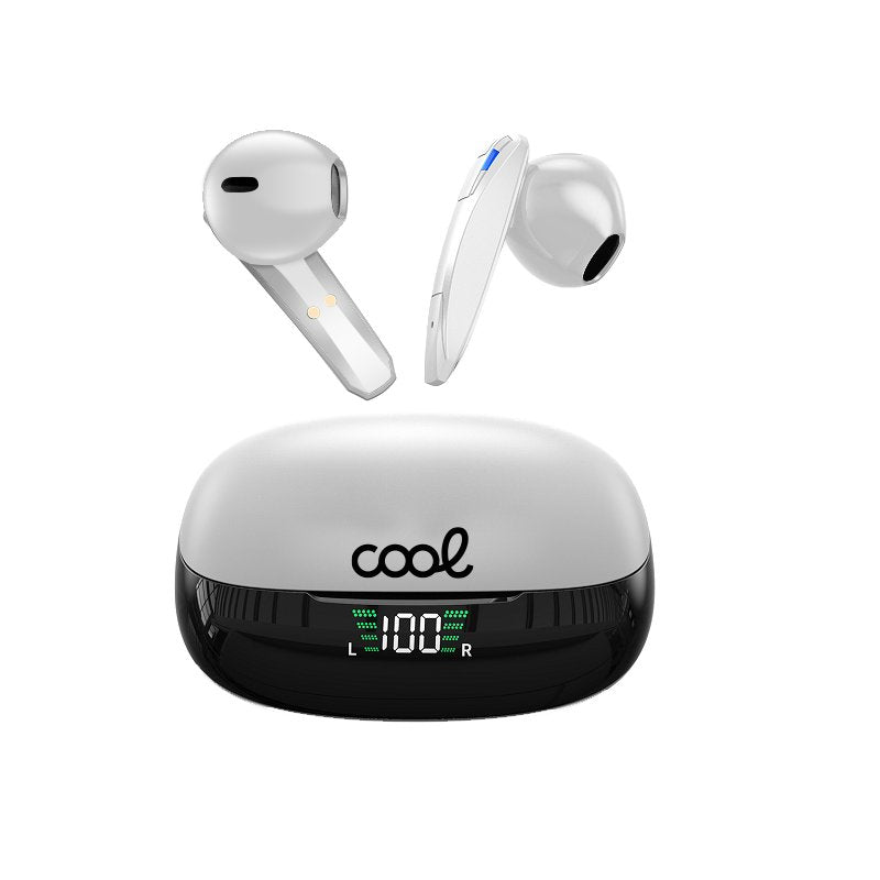 Auriculares Stereo Bluetooth Earbuds Inalámbricos TWS Lcd COOL Shadow Blanco