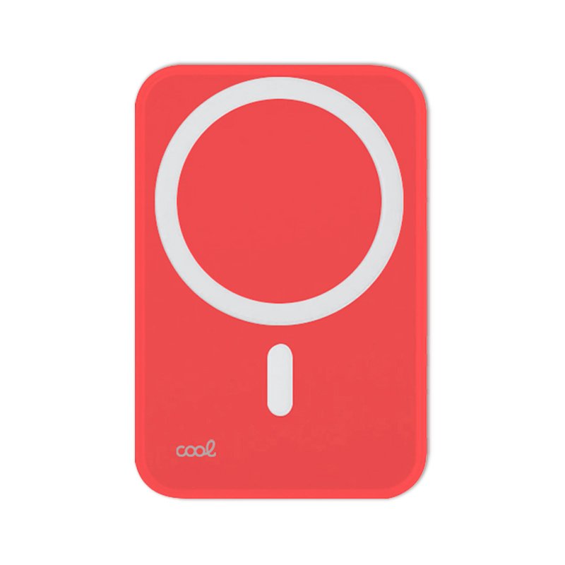 Bateria Externa Universal MAGNÉTICA Power Bank Qi 5000 mAh COOL Rojo