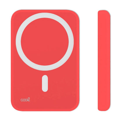 Bateria Externa Universal MAGNÉTICA Power Bank Qi 5000 mAh COOL Rojo