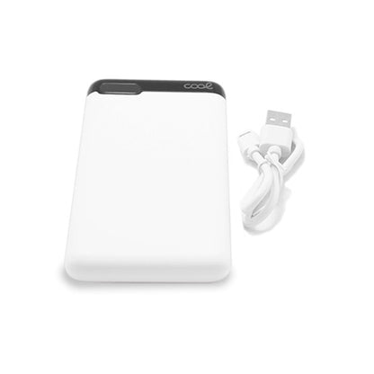 Bateria Externa Universal Power Bank 10.000 mAh (2 x usb / 2A) COOL Slim Blanco