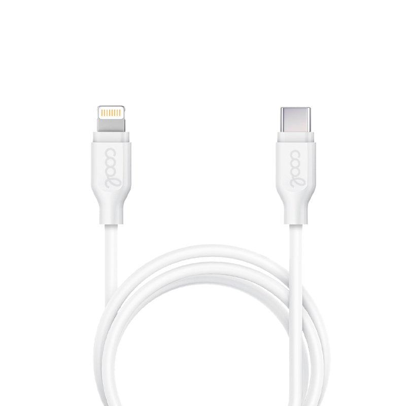 Cable USB Compatible COOL Universal TIPO-C a Lightning (1.2 metros) Blanco