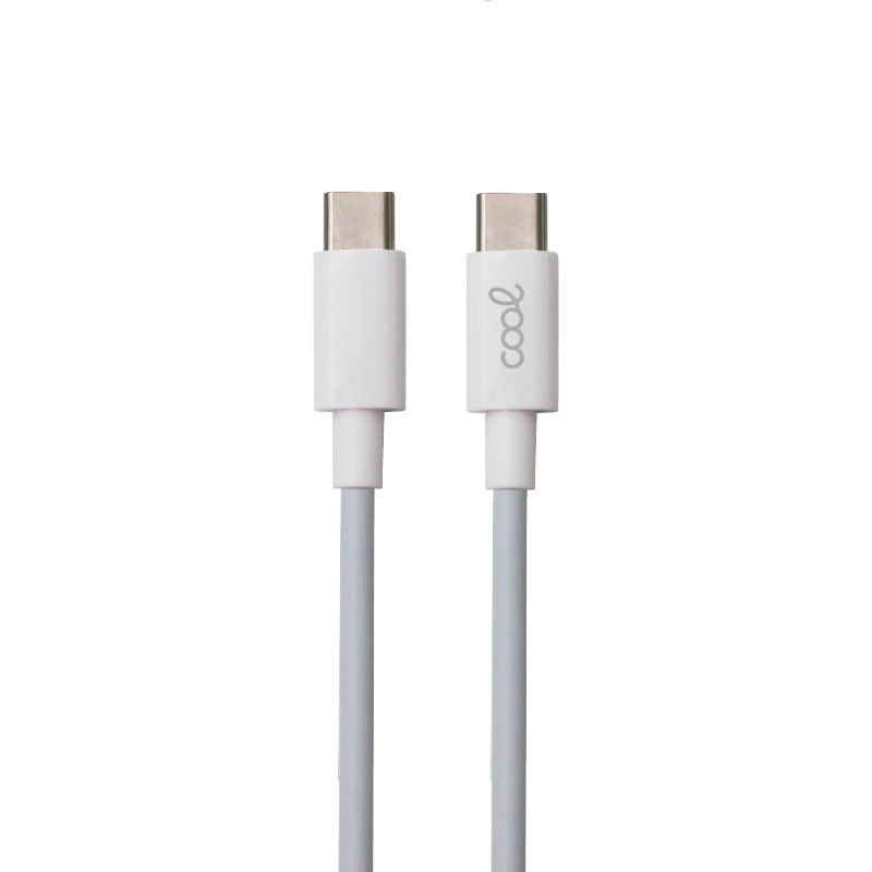 Cable USB Compatible COOL Universal TIPO-C a TIPO-C (3 metros) Blanco 3 Amp