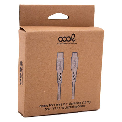 Cable USB COOL ECO Universal Tipo-C a Lightning para iPhone (1.5 metros)