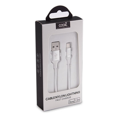 Cable USB COOL Nylon Universal Lightning para iPhone / iPad (1.2 metros)