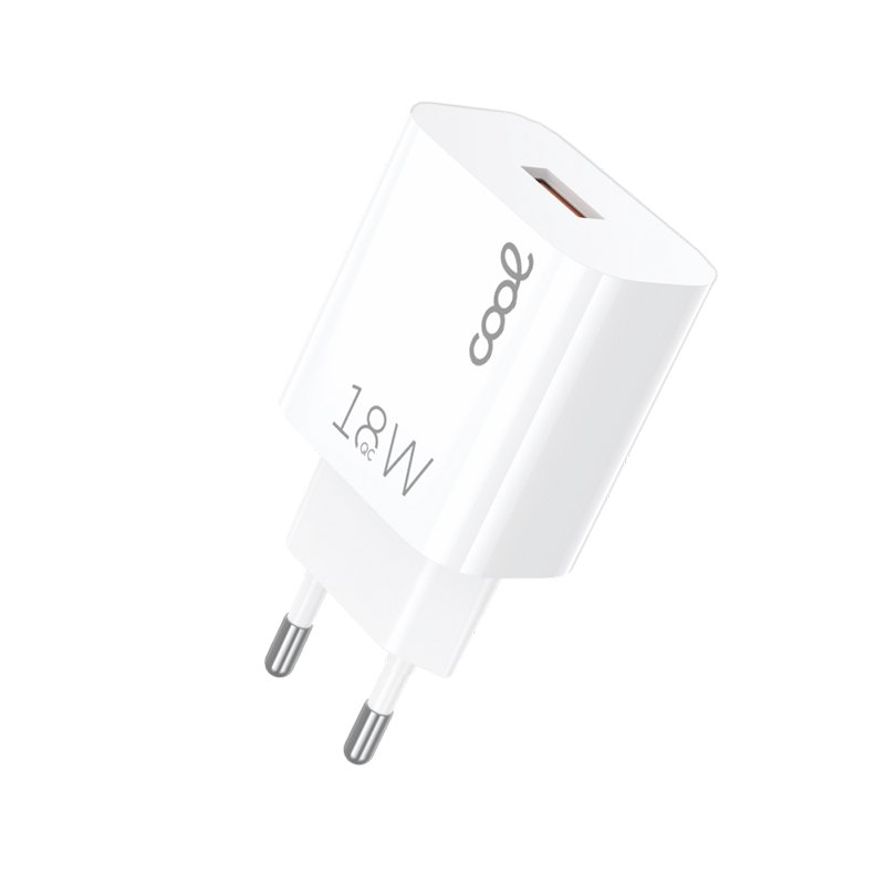 Cargador Red Conector Tipo-C Universal 3Amp (Carga Rápida) COOL Kit 2 en 1 Blanco