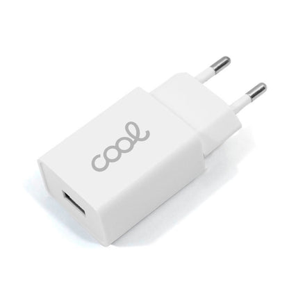 Cargador Red Universal Entrada 1 x USB COOL 2.1 Amperios Blanco