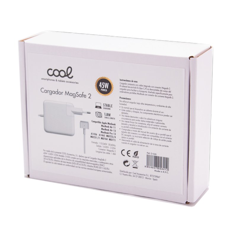 Cargador Universal Red COOL Para Apple MacBook Air - MagSafe 2 (45w)