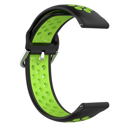 Correa Universal 20mm Amazfit Bip / GTS / Bip Lite / Huawei / Samsung / COOL Goma Negro-Verde